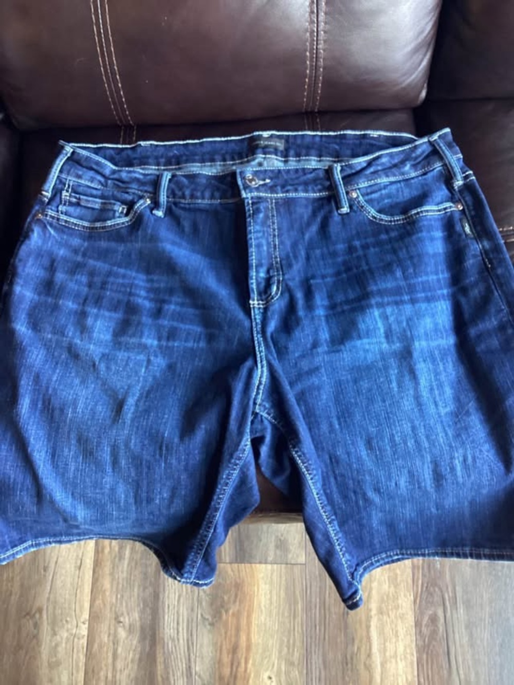 Silver Jeans Dark Blue Denim Jean Shorts